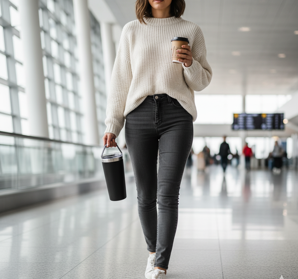 DRINCO® 22oz Stainless Steel Sport Water Bottle – Black