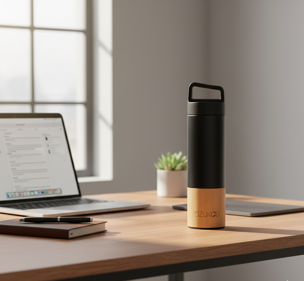 Saint Elias — Bamboo & Stainless Steel Thermos Bottle (530 ml) - zyna