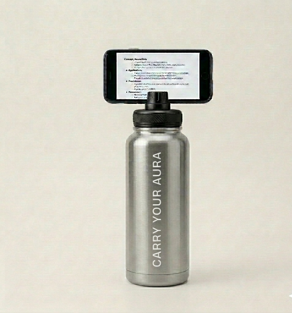 zyna | MagSafe Water Bottle with Phone Holder – Hands-Free Insulated Sports Bottle 32oz (1000ml)