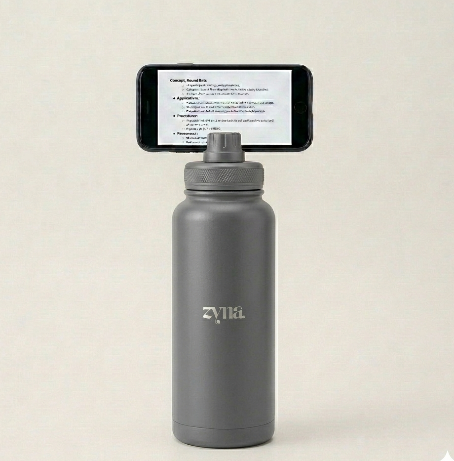 zyna | MagSafe Water Bottle with Phone Holder – Hands-Free Insulated Sports Bottle 32oz (1000ml)