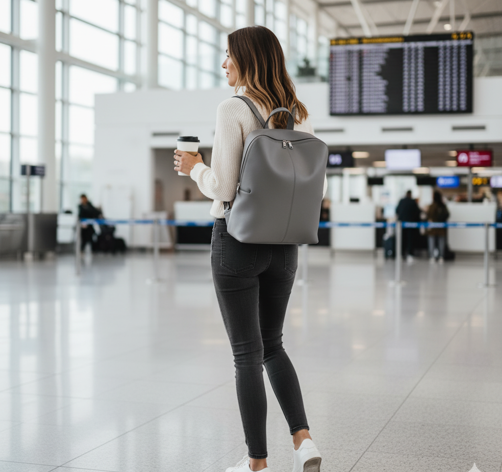Grey - Acacia Unisex Vegan Laptop Backpack