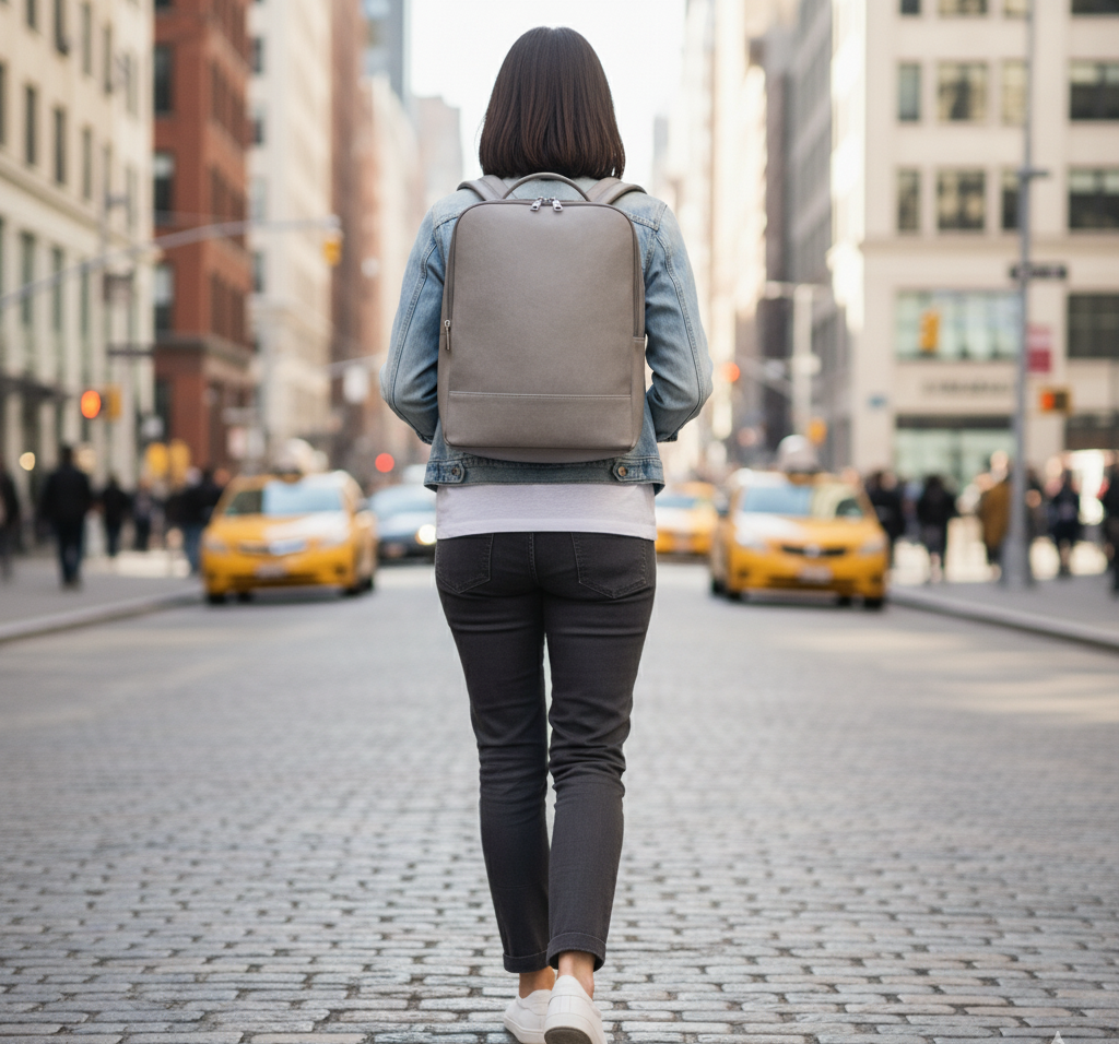 Grey - Acacia Unisex Vegan Laptop Backpack