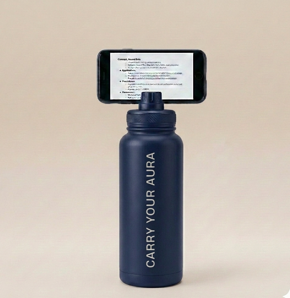zyna | MagSafe Water Bottle with Phone Holder – Hands-Free Insulated Sports Bottle 32oz (1000ml)