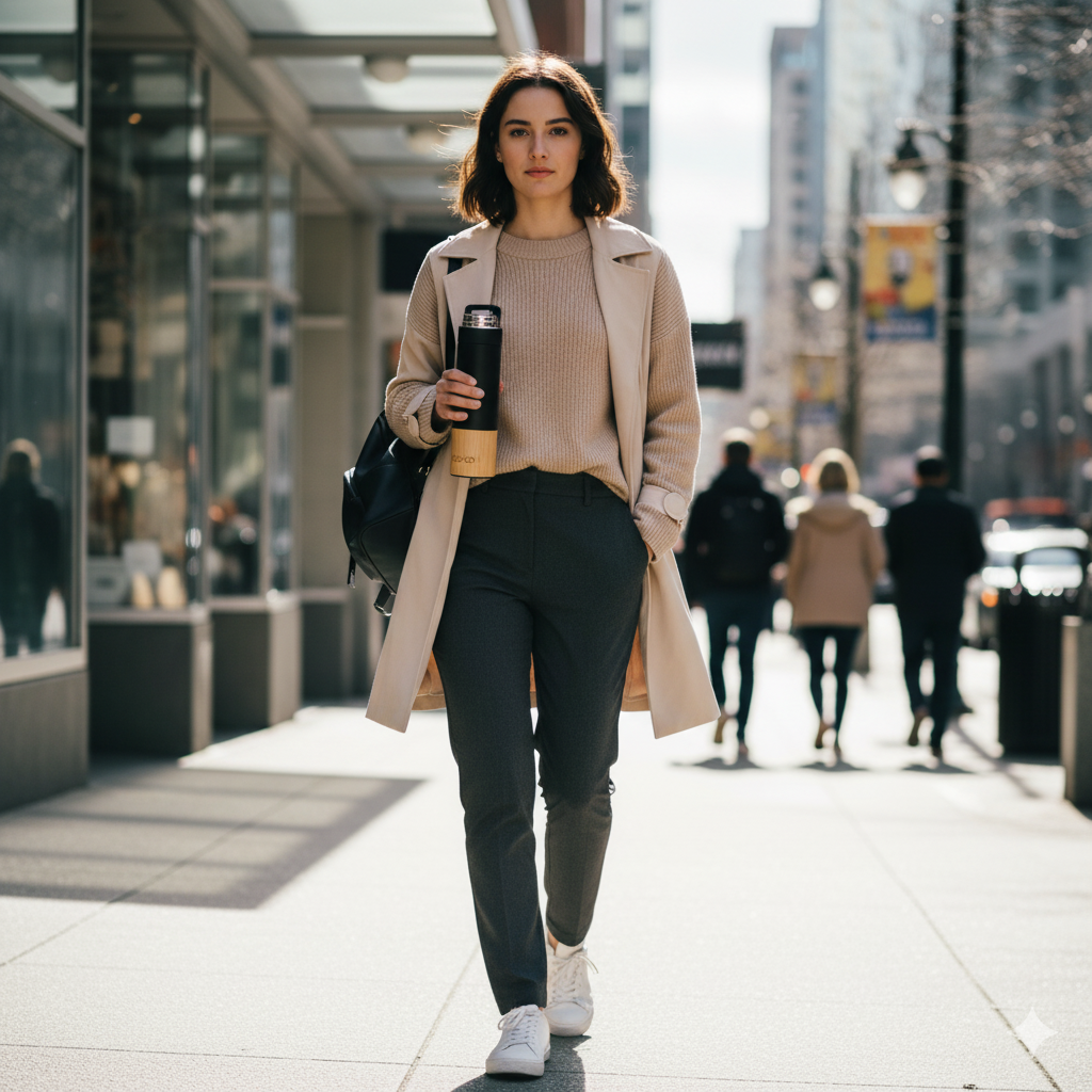 Saint Elias — Bamboo & Stainless Steel Thermos Bottle (530 ml) - zyna