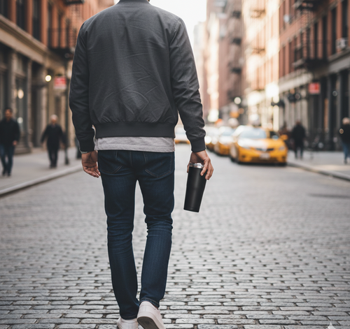 DRINCO® 22oz Stainless Steel Sport Water Bottle – Black