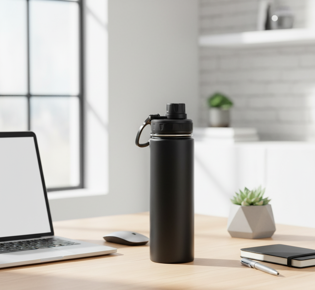 DRINCO® 22oz Stainless Steel Sport Water Bottle – Black