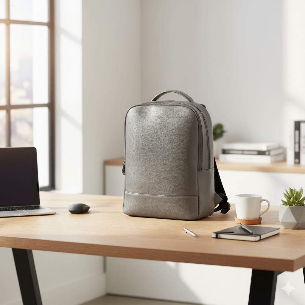 Grey - Acacia Unisex Vegan Laptop Backpack