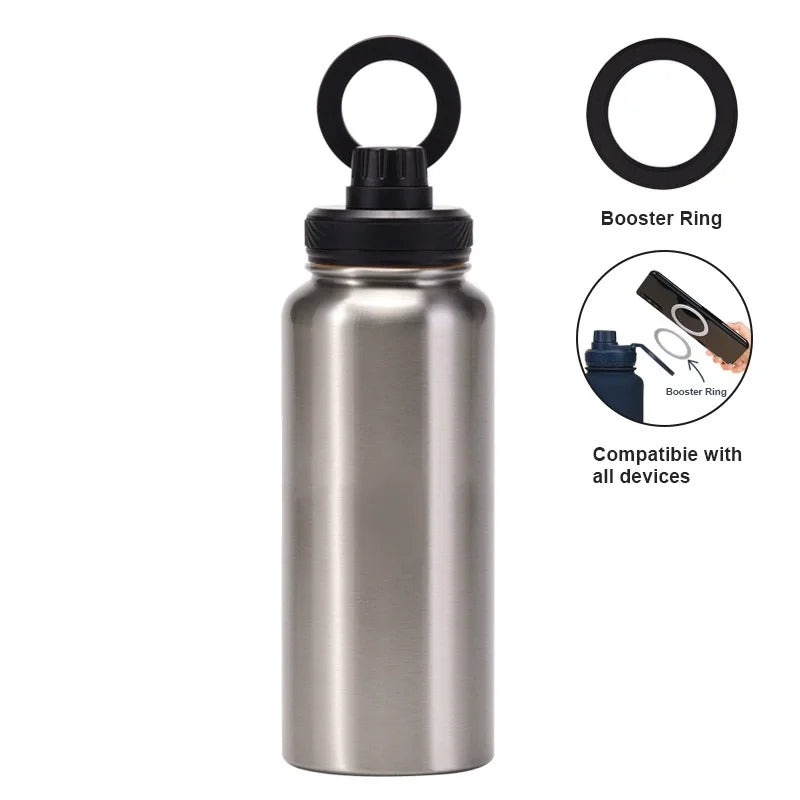 zyna | MagSafe Water Bottle with Phone Holder – Hands-Free Insulated Sports Bottle 32oz (1000ml)