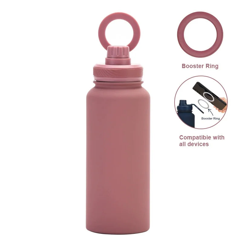 zyna | MagSafe Water Bottle with Phone Holder – Hands-Free Insulated Sports Bottle 32oz (1000ml)