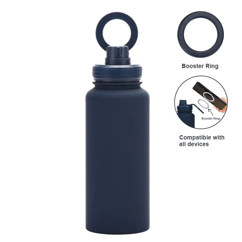 zyna | MagSafe Water Bottle with Phone Holder – Hands-Free Insulated Sports Bottle 32oz (1000ml)
